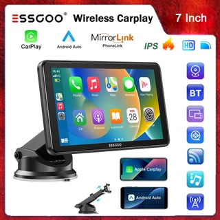 ESSGOO 7 Polegadas Universal Multimídia Portátil Carplay MP5 Player Bluetooth Espelho Link FHD IPS Tela De Toque Para Câ em Oferta na Shopee