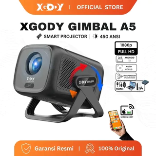 XGODY Gimbal A5 Projetor De Home Theater 450ANSI 4K Nativo 1080P Android 11 WiFi 6 Foco Automático Externo Portátil em Oferta na Shopee