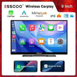 ESSGOO CarPlay Android Auto Car Radio Estéreo Multimídia Video Player Portátil Universal 9 Polegadas HD Touch Screen em Oferta na Shopee