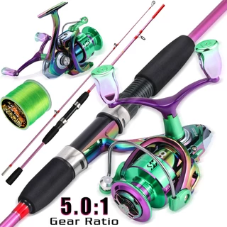 Sougayilang 2 Seções 1.8m 2.1m Vara De Pesca Sólida Carretel Com Alça Dupla Série 1000-5000 Arrasto Máximo 15kg em Oferta na Shopee