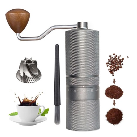 Moedor de Café Manual Inox com Moinho de Cerâmica Ajustável 