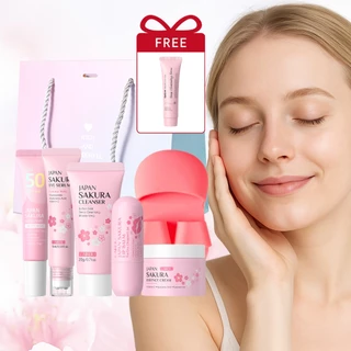 [Kit Inicial] Conjunto Completo De Rotina Para Cuidados Com A Pele Sakura LAIKOU-Hidrata , Protege E Ilumina Protetor So em Oferta na Shopee