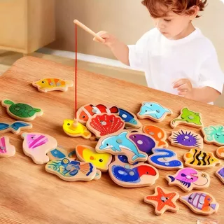 Brinquedos De Pesca Magnéticos Para Crianças De 1 A 3 Anos , Educativos Aprendizagem Precoce E Brincadeiras Entre Pais F