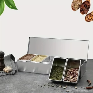 CONDIMENTADOR DE ALIMENTOS INOX 6 CUBA DE ALUMINIO