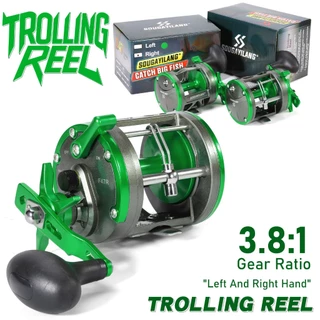 Sougayilang Trolling Fishing Feel 3.8: 1 Carretel De Pesca De Tambor De Metal De Alta Velocidade Disponível Em Mão Dire