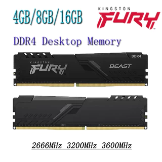 Kingston Fury Beast DDR4 RAM 4 Gb 8 16 DDR4 2666/3200/3600 Mhz Memória Para PC