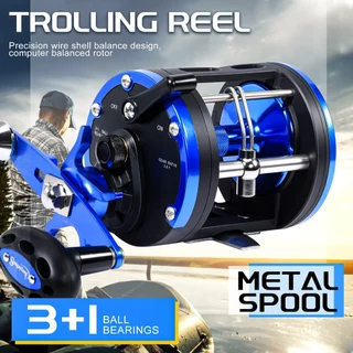 Sougayilang Carretel De Pesca Corrico Arrasto Máximo 25kg Série 3000/4000 Relação De Engrenagem 3.8: 1 3 + 1BB Equipame