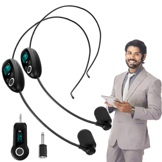 Novo Microfone De Fone De Ouvido Sem Fio 2.4G , Viva-Voz Com Redução De Ruído Para Transmissão Ao Vivo , Ensino , Confer