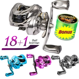 Sougayilang Max Drag 15Kg Carretel De Fundição De Isca Alça Esquerda/Direita Pesca 7.2 : 1 Relação De Engrenagem 18 + 1 em Oferta na Shopee