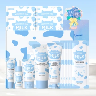 LAIKOU Milk Rotina Nutritiva 9 Em 1 Para Cuidados Com a Pele Feminina , Obtendo Uma Tez Profundamente Hidratada , Sedosa em Oferta na Shopee