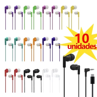 Kit 1/10/20/50 Fone De Ouvido Com Fio Fone Para Lembrancinhas Fone P2 Colorido Stereo Headphone Fone com fio em Oferta na Shopee