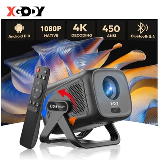 XGODY Gimbal A5 Android TV Projetor 4K Dual Band WIFI6 Bluetooth 5.4 Cinema Portátil Para Sala De Estar De Escritório em Oferta na Shopee