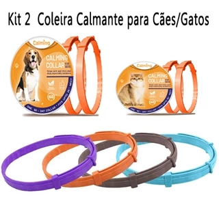 Coleira De Feromônio Calmante Para Cães E Gatos Com 2 Pacotes-Alívio De Ansiedade Animais De Estimação