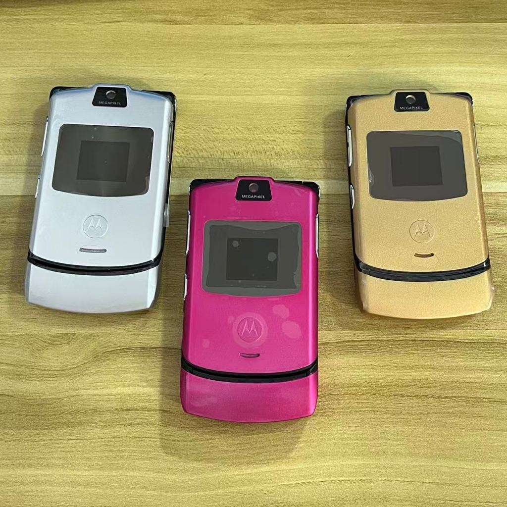 2G/3G Feature Phone Mo tor ola V3 Celular Versão Mundial Flip GSM ...