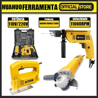 Kit 3 Maquita Furadeira de Impacto + Lixadeira Esmerilhadeira + Serra Tico Tico Com Maleta de Transport em Oferta na Shopee