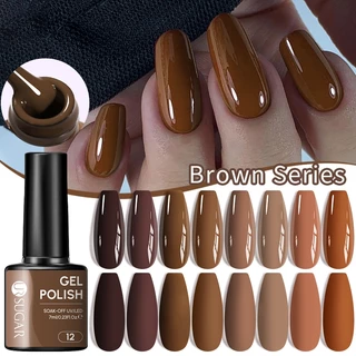 UR SUGAR Esmalte Em Gel De Cor Sólida 100 Cores Para Unhas Marrons Soak Off UV LED Verniz Semipermanente Com Brilho Mani em Oferta na Shopee