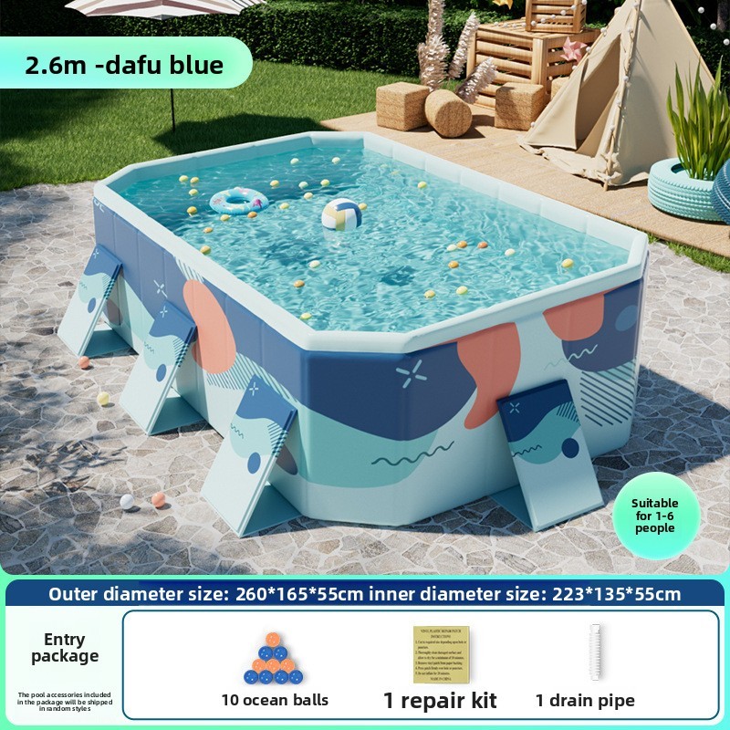 Piscina Dobrável Para Crianças – Reforçada , Sem Necessidade De Bomba , Ideal Uso Doméstico E Externo