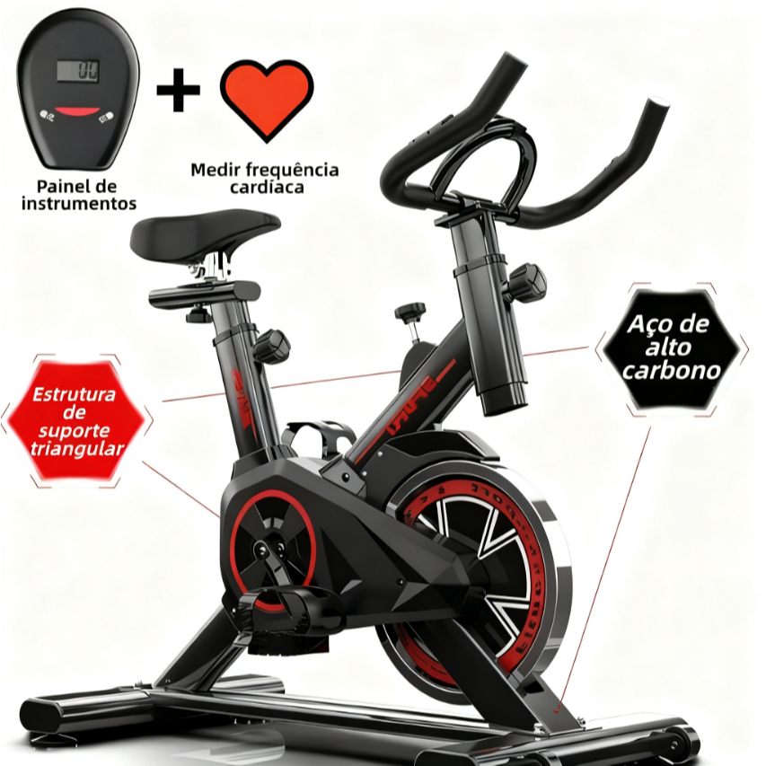 Bicicleta Bike Ergometrica Spinning Academia Fitness Profissional 120kg ...