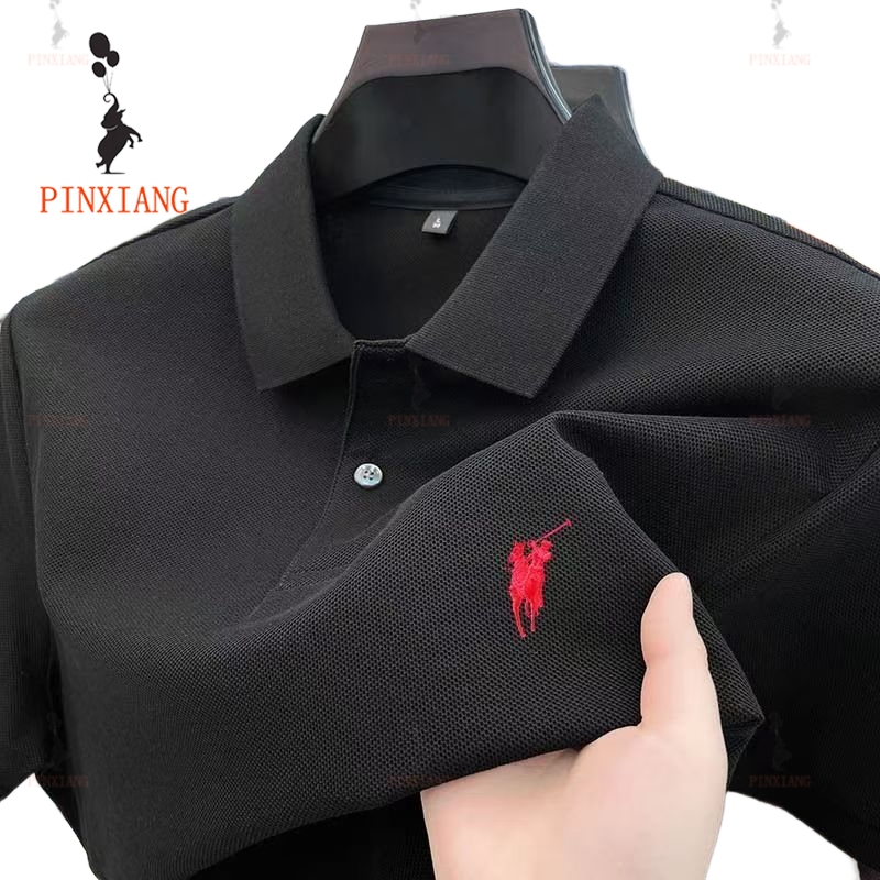 Camisa Polo Masculina – De Dupla Finalidade Para Uso Casual E Empresarial , Mangas Curtas Elegantes , Top Versátil Justo