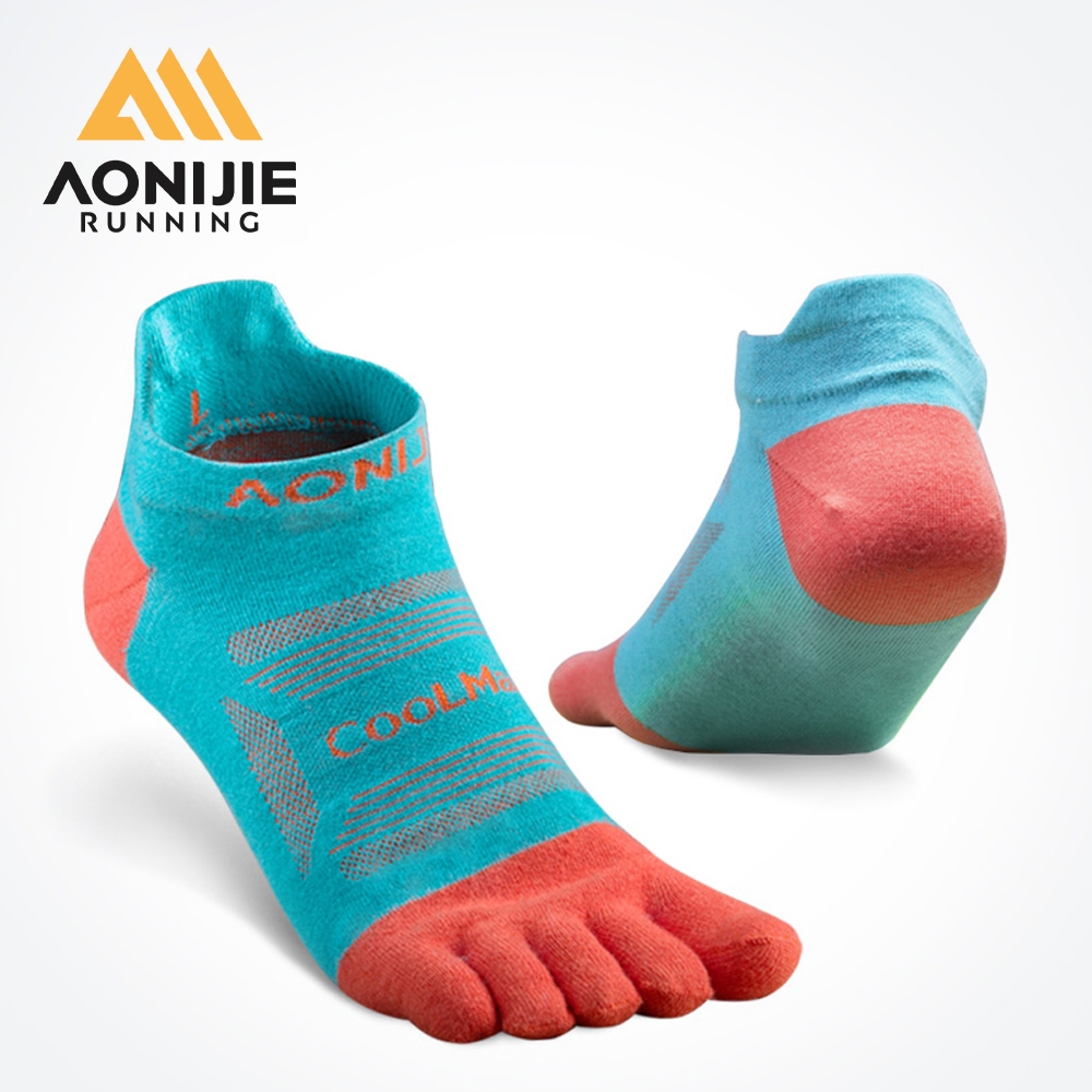 Meias De 5 Dedos AONIJIE - Pack Com 3 Pares - Algodão Absorvente Para Esportes