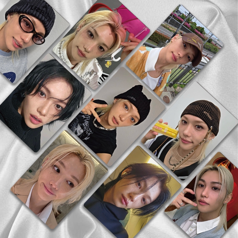 50 Pçs/Caixa Stray kids Felix Cartão Laser Photocards Holográfico