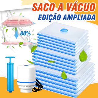 Sacos De Vácuo Para Organização De Roupas  Mala De Viagem Guarda-Roupa Bomba Manual em Oferta na Shopee