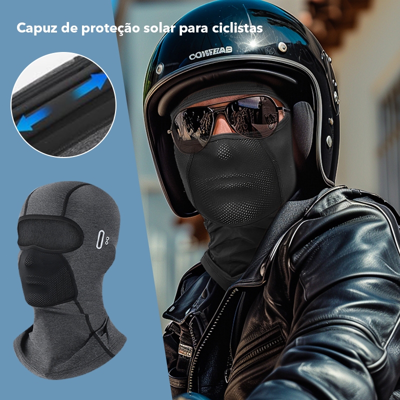 Touca Ninja Balaclava Proteção Solar UV50+ Respirável Com Furo