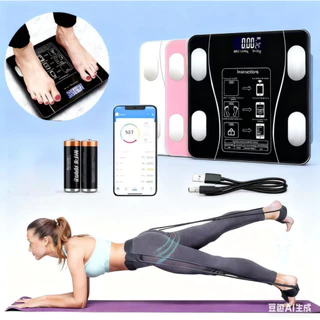 Balança De Bioimpedância USB Bluetooth Medição Corporal por App Até 180Kg de peso pequena doméstica em Oferta na Shopee