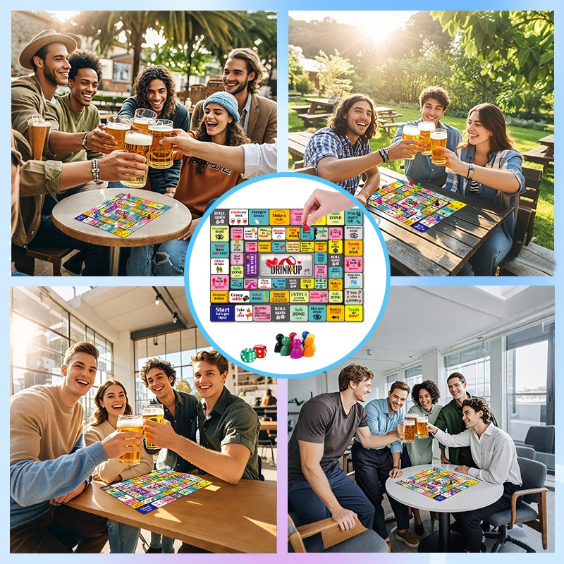 Jogo De Tabuleiro Para Beber Adultos , Jogos De Grupo De Festa , 2 A 8 ...
