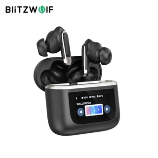 BlitzWolf® BW-FYE16 LED Screen TWS Earbuds bluetooth Earphone Colorful Touch Screen Active Noise Cancelling 32h Battery em Oferta na Shopee