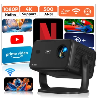 XGODY Gimbal A6 Projetor Inteligente 500ANSI Android 11 Foco Automático Nativo 1080P Wifi6 BT Alto-Falante Embutido em Oferta na Shopee