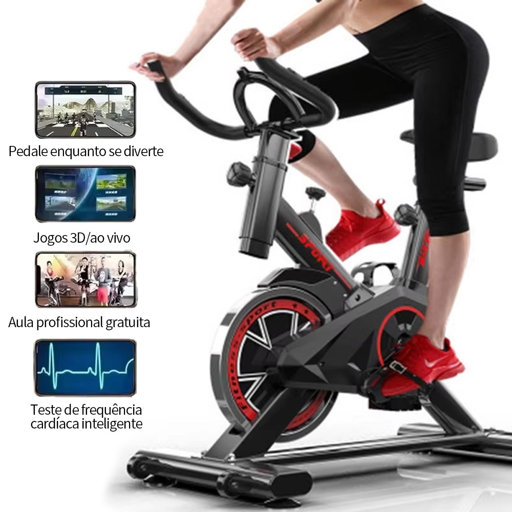 Bicicleta Spinning Ergométrica Para Exercícios Com Monitor Profissional ...
