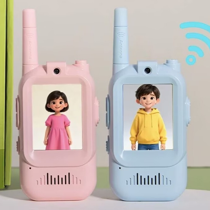 Premiun Intercomunicador De Vídeo Infantil walkie-talkie Para Meninos E Meninas Brinquedos Telefone Interfone Carregamen