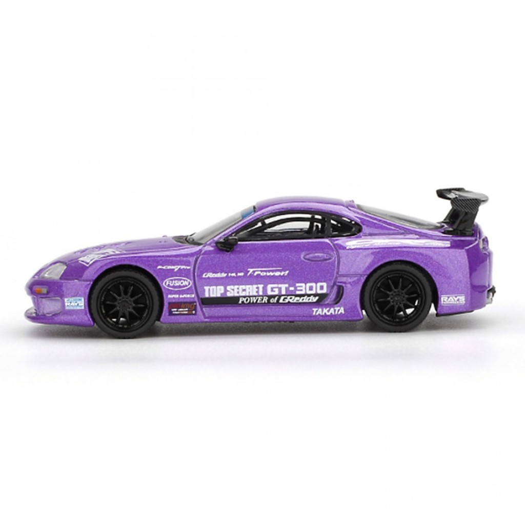 Mini GT MGT01067 1067 1/64 Toyota Supra A80 Top Secret-300 Roxo