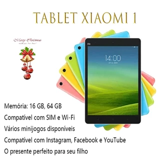 Xiaomi Mi Pad 1 16/64 GB, 7.9 polegadas, 6700 mAh, 7.0, FB INS e YouTube