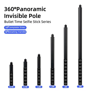 Adequado para insta360 X5/X4/X3/câmera esportiva panorâmica haste de extensão portátil suporte invisível para Selfie