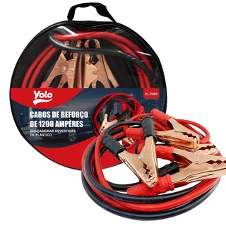 Chupeta de Bateria com Cobre Puro - Cabo Auxiliar 800A/1200A para Carro, Moto - 3/2.5m