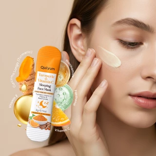 Máscara De Dormir Noturna QUIYUM Com Cúrcuma E Vitamina C 3g : Ilumina Hidrata Enquanto Dorme em Oferta na Shopee
