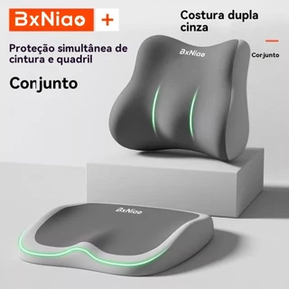 Conjunto Almofada + Suporte Lombar Alívio para Costas e Quadril | Conforto para Longas Horas no Home Office