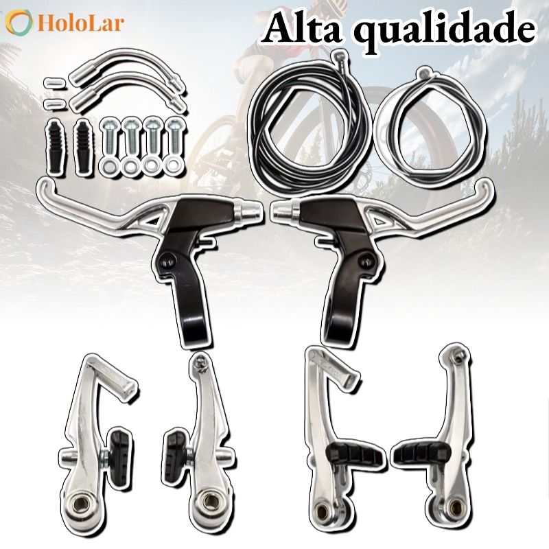 Kit de Freio V-brake Orbital Aluminio C/ Maçaneta Tipo Logan