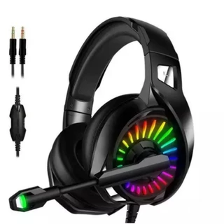Q8 Gamer Headset Com Microfone Fones De Ouvido Fio Para PC Ps4 XBOX Computador Celular, P3