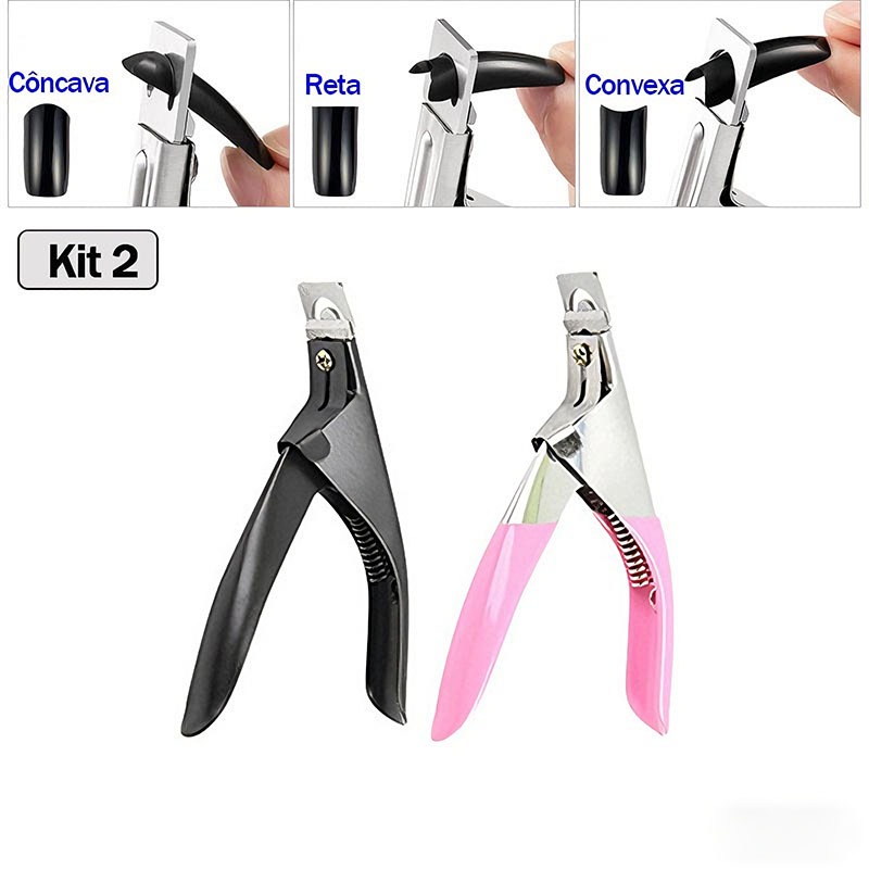 Kit 2 Cortador De Unha Em U Profissional Multiuso Ferramentas Para Arte ...