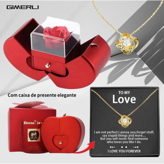 Eu Te Amo Para Sempre Colar De Prata Rosa Caixa De Presente Dia Dos Namorados Namorada Presente De Dia Das Mães em Oferta na Shopee