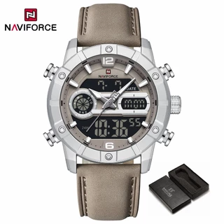 NAVIFORCE 9263 Casual Business Dual-Display Movimento Cronógrafo Função Luminosa Relógio Masculino em Oferta na Shopee