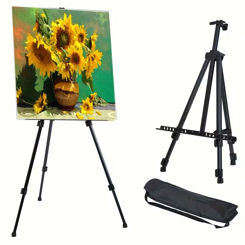 Cavalete Tripé de Pintura Profissional 0,55-1,60m Dobrável c