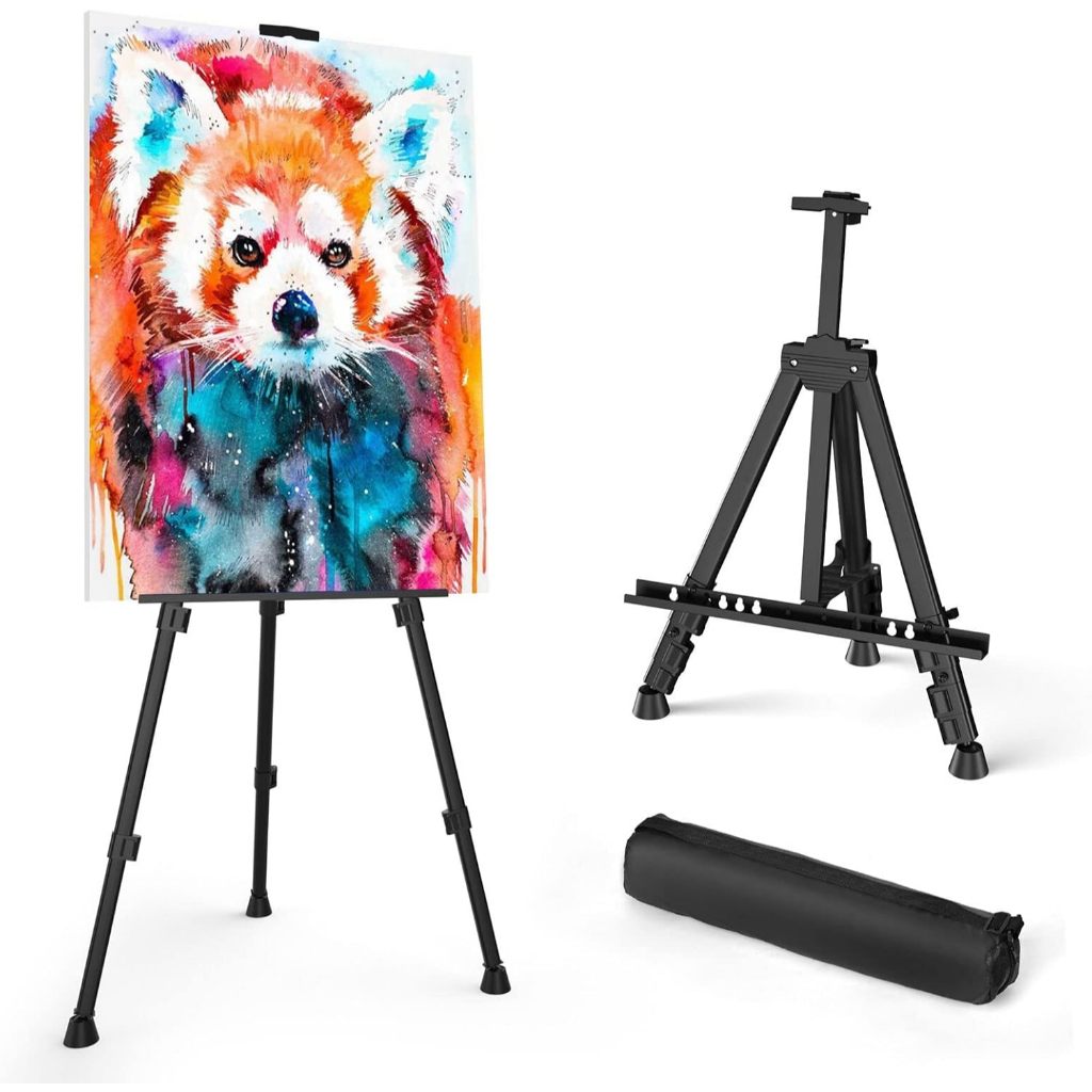 Cavalete Tripé de Pintura Profissional 1,60m Dobrável com Bo