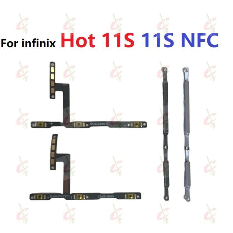 Flex Botão Power Volume + Botão Externo Para infinix Hot 11s NFC