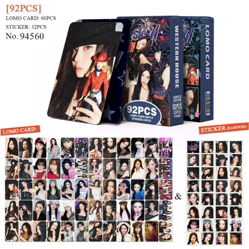 92 Pçs/set Kpop Idol AESPA KARINA LOMO Cartão Postal Para Coleções