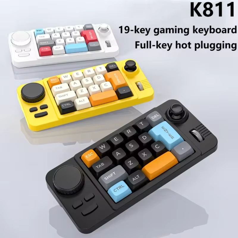 Teclado Mecânico Com Fio 19 Teclas Programador De Troca Quente Volume ...