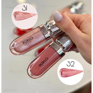 3D Kiko Milano Esmalte Labial De Longa Duração Hidratante Pérola Brilhante Cor Copo Sem Manchas em Oferta na Shopee